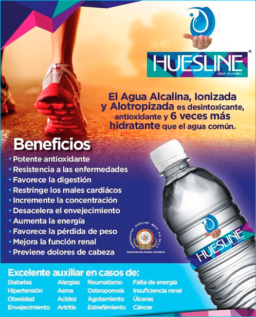 Agua alcalina Huesline